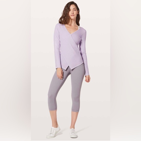 Lululemon, Wrap It Back Sweater, Faint Lavender, Size 6 - Picture 5 of 10